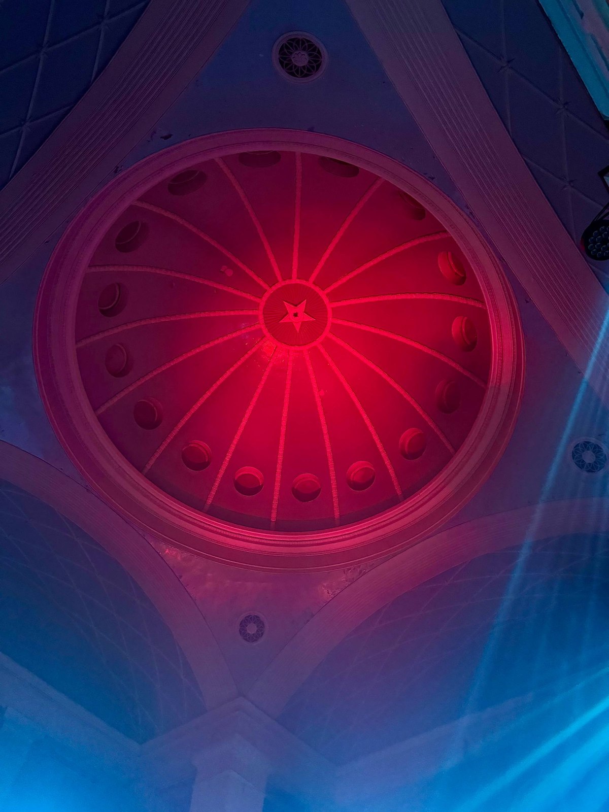 Terminal dome lit red