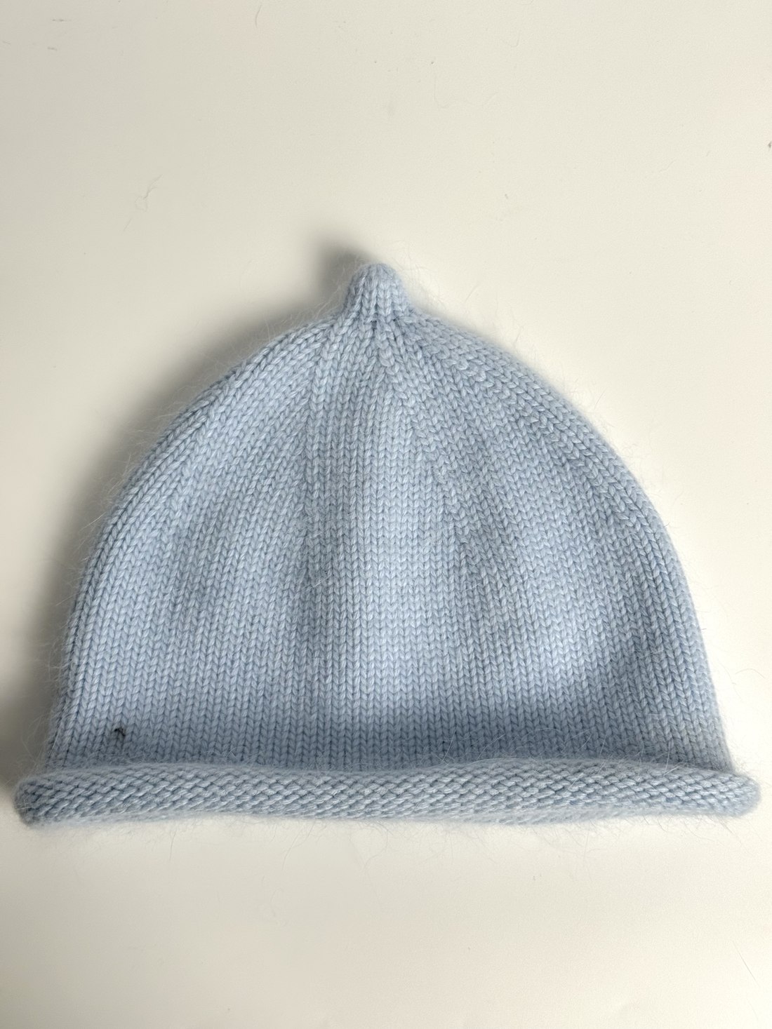 Hat photographed on a phone, flat