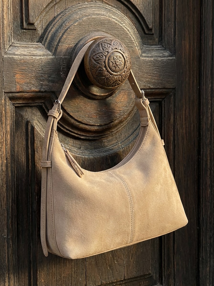 Hobo bag on a door